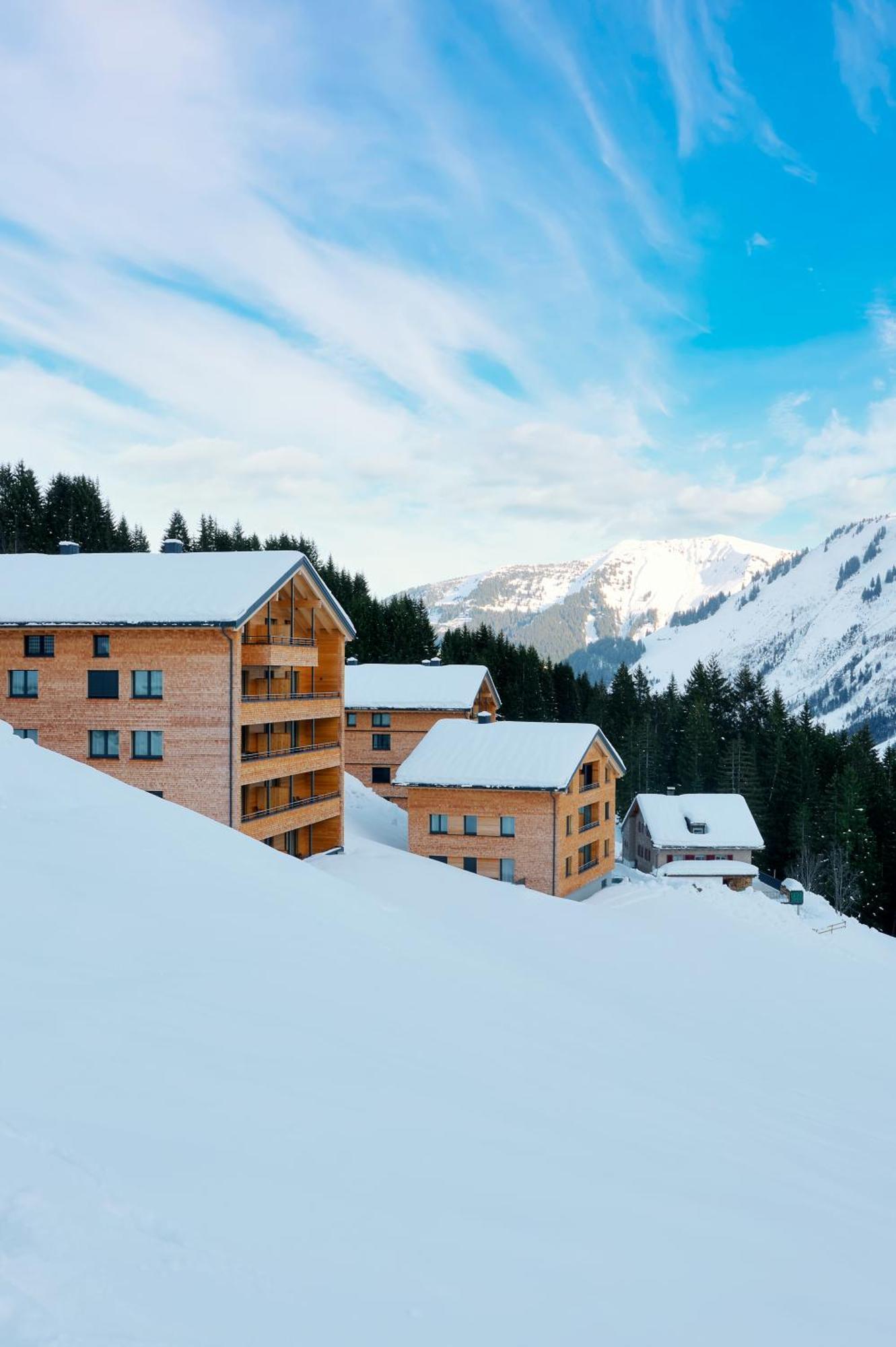 Alpenstolz Damuels Haus 4 - Stilvoll Urlauben In Den Bergen Lejlighed Eksteriør billede